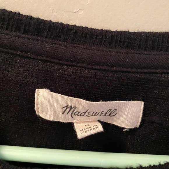 MADEWELL black shirt with exposed shoulders - Picture 3 of 4